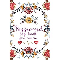 Password Log Book: Password Keeper Book for Women, Keeping Track of Password Username/Log in, Web Addresses, Email