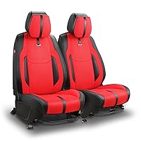 Drive Series Front Row Set Seat Covers Universal for Cars Trucks SUV, Red, CA-SC-Drive-F-RD