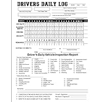 Driver Daily Log Book: 2-in-1 Driver Daily Log and Detailed Vehicle Inspection Report Book for Truckers, 120 Carbonless Pages 8.5