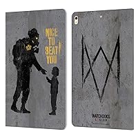 Officially Licensed Watch Dogs Legion Nice to Beat You Street Art Leather Book Wallet Case Cover Compatible with Apple iPad Pro 10.5 (2017)
