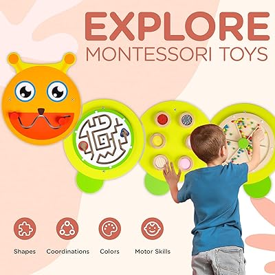 Monläurd® Caterpillar Montessori Busy Board,Sensory Board,Educational  Toys,Activity Cube,Wall Toys,Daycare Furniture,Playroom  Furniture,Interactive