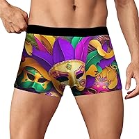 DUOWEI Mens Holiday Underwear Breathable Trend Novel Digital 3D Printed Boxers Underwear Mens Underwear Brief Men