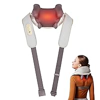H5 Neck Massager for Pain Relief Deep Tissue, 6D Cordless Shiatsu Back Shoulder Neck Massager with Heat for Neck Shoulder, Electric Kneading Massage Use at Home Office Car, Gift for Men Women