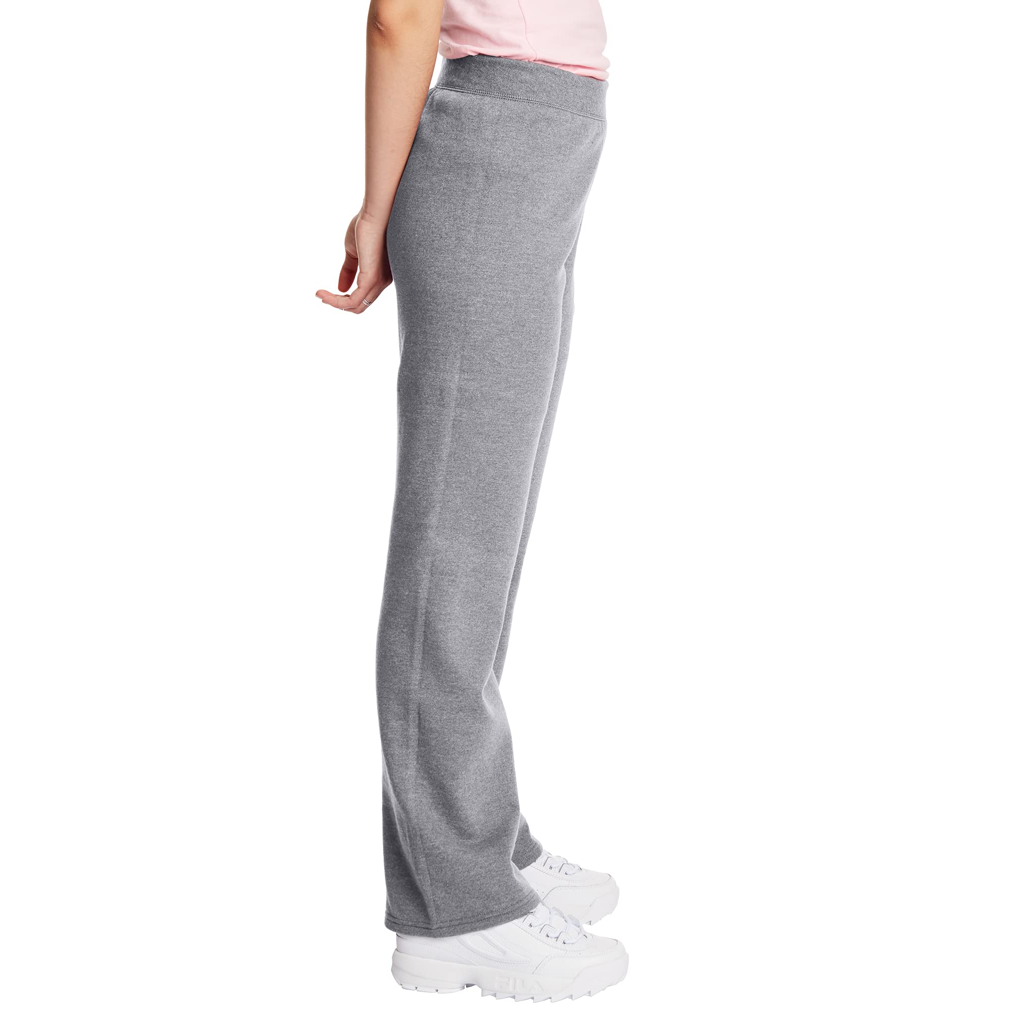 Hanes Women's EcoSmart Petite Open Bottom Leg Sweatpants