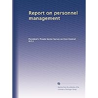 Report on personnel management Report on personnel management Paperback Leather Bound