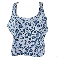 Calvin Klein Womens Performance Printed Racerback Cropped Tank Top