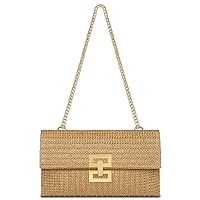 Straw Clutch Purse for Women Designer Evening Handbag Summer Beach Shoulder Crossbody Bag