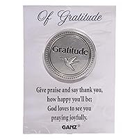 Zinc Inspirational Prayer Token On Backer Card -of Gratitude