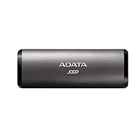 ADATA SE760 512GB SuperSpeed USB 3.2 Gen 2 USB-C Up to 1000 MB/s External Portable SSD Gray (ASE760-512GU32G2-CTI)