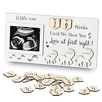 Ultrasound Picture Frames-New Mom Gifts with Pregnancy Weeks Countdown Calendar-Pregnancy Gifts for Expecting Mom Parents-Gender Reveal Gifts Pregnancy Announcement Idea