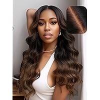 UNICE Bye Bye Knots 7x5 Pre Cut Lace Glueless Wig Chestnut Brown Ombre Loose Wave Wig Pre Bleached Invisible Knots Pre Everything Wig Human Hair Pre Plucked 150% Density 18inch