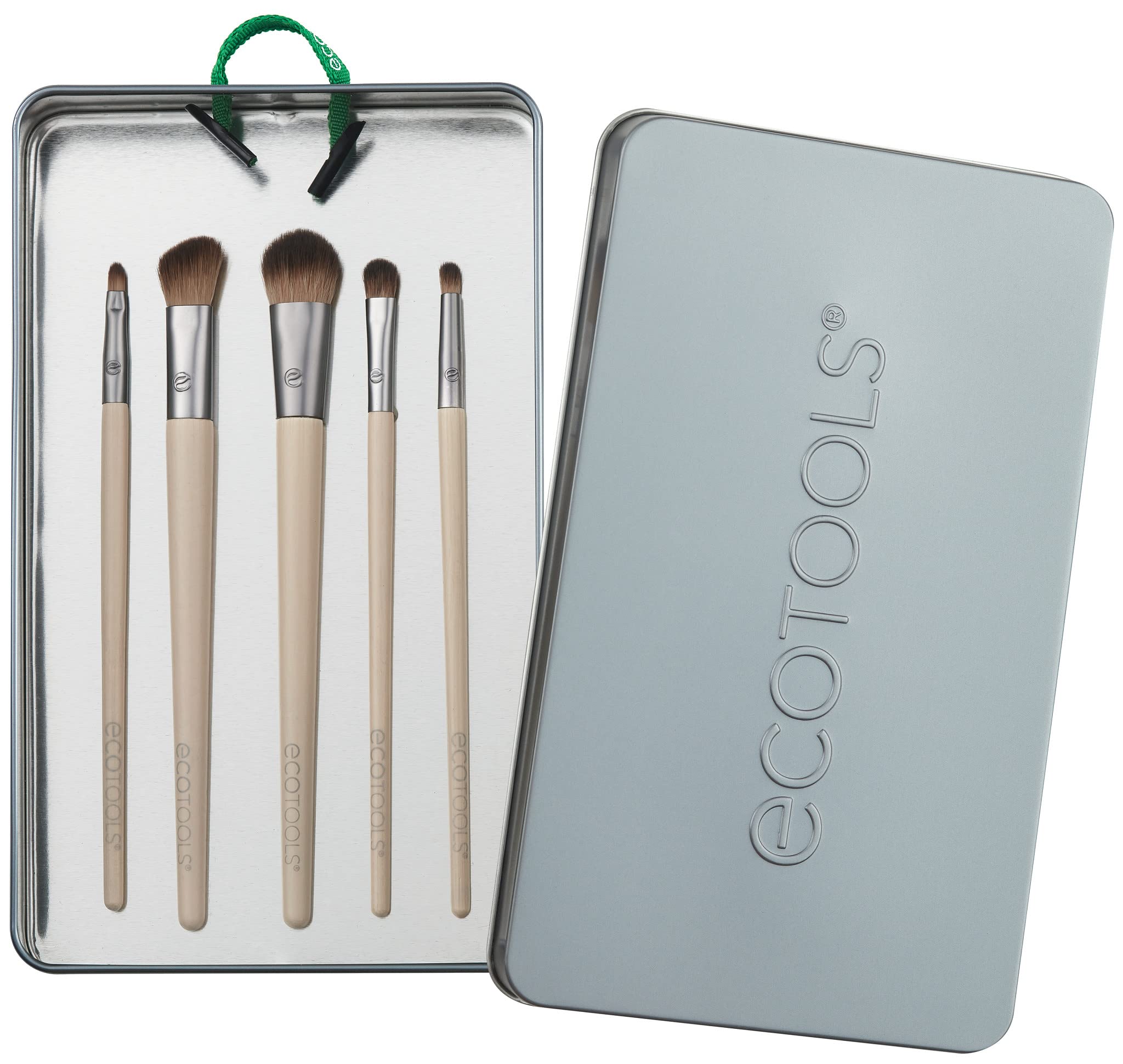 EcoTools Daily Defined Eye Makeup Brush Kit, Travel Friendly, Versatile Eye Makeup Looks, Convenient Makeup Tools On-The-Go, For Eyeshadow & Eye Liner, Eco-Friendly Makeup Brushes, 6 Piece Set