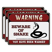 Beware of Snake Metal Sign 8