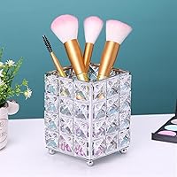 Lady's Makeup Organizer Metal Storage Box Eyebrow Pencil Lipstick Holder Makeup Tools Case Cosmetic Organizer Tray (Color : Silver, Size : 12cm*10cm*10cm)