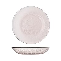 Los Cabos Glass Dinnerware and Drinkware Collection Pink 8.6 Inch Coupe Entrée Bowl, 25oz (Set of 4)