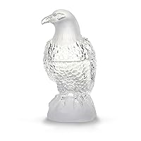 Home Decorative Eagle Candy Jar Candy Buffet Storage Container Crystal Candy jar with lid, 9” Tall- Made in Poland