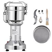 150g Electric Grain Mill Grinder, 1050W 110V High Speed Commercial Grinder Machine, Stainless Steel Pulverizer Machine for Dry Grains Cereals Coffee Corn Pepper, Straight Type