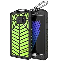 PunkCase Galaxy Note 7 Waterproof Case, Webster Heavy Duty Armor Cover [Slim Fit] [IP68-Certified] [Shockproof][Snowproof] W/Attached Screen Protector for Samsung Note 7 [Light Green]