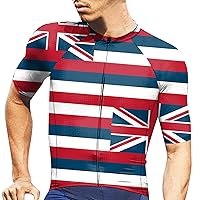 4th of July Mens T Shirt Sport Slim Fit American Tshirts Independence Day Short Sleeve Party Summer Hipster Tees