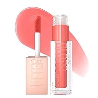 Maybelline New York Lifter Gloss Hydrating Lip Gloss with Hyaluronic Acid, Peach Ring, Sheer Peach, 1 Count