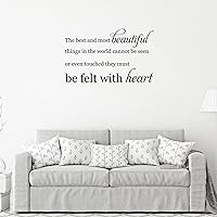 Quote Vinyl Wall Decal Stickers The Best and Most Beautiful Things in The World Motivational Word Letter Decals Wall Art Sayings Sticker for Bedroom Living Room Office Decor