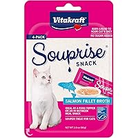 Vitakraft Souprise Snack Wet Cat Treat - Salmon - Lickable Treat or Dry Cat Food Topper
