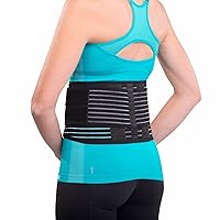 DonJoy Advantage DA161BW01-BLK-L/XL Stabilizing Back Support for Low Back Pains, Strains, Comfortable Foam Padding with Stretch Fabric, Adjustable to fit Large to XL, 37