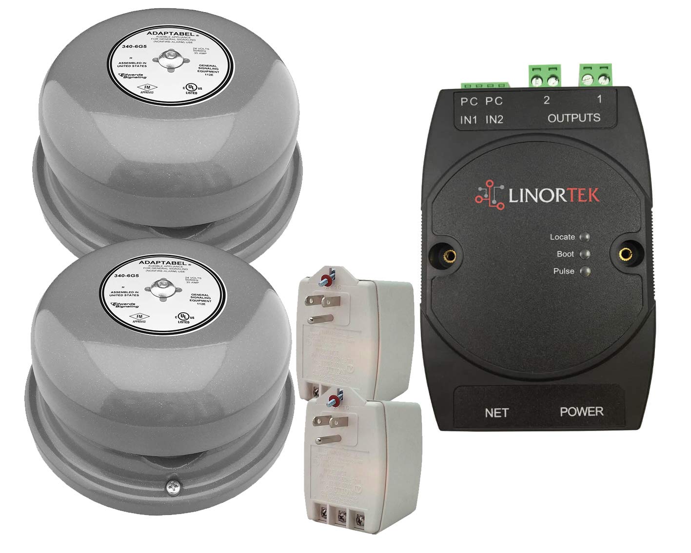 Linortek Netbell-2-2LBel Network Extra Loud Electric School Factory Warehouse Break Alarm Outdoor Signal Bell System Automatic Web-Based Programmab...