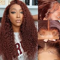 26 Inch Reddish Brown Wig Human Hair Burgundy Lace Front Wigs Human Hair Hair Pre Plucked Reddish Brown 13x6 Lace Front Wigs Human Hair Loose Deep Wave Lace Front Wigs Human Hair with Baby Hairline