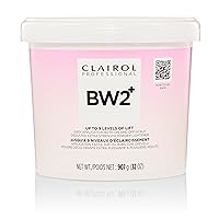 Clairol Professional BW2+ Dedusted Extra Strength Powder Lightener for Hair Highlights, 32 oz.