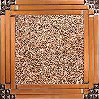 209 Deco Corners PVC 2' x 2' Lay-in or Glue-up Ceiling Tile, Pack of 10, Antique Copper, 10 Piece