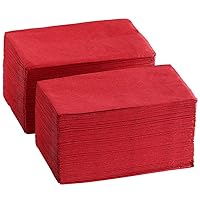 PW-2 Ply Dinner Napkin Red- 125 2 Ply Red Dinner Napkins - Pack of 125ct