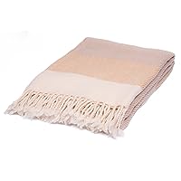 Solana Super Soft 100% Merino Wool Throw Blanket - Driftwood Taupe, 60 x 80 Inches