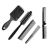 Detangling Hair Brush,Paddle Detangler Wet Hair Brush for Women and Men | Anti-Static Hair Scalp Brush Massager Folding Hair Brush for Curly Wet Dry Thick Thin Straight Hair(Pack of 5pcs)