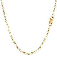Jewelry Affairs 14k Yellow Gold Cable Link Chain Necklace, 2.3mm