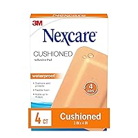 Nexcare Absolute Waterproof Adhesive Gauze Pad, One Size, 4 Count