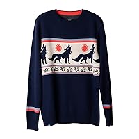KAVU Highline Men’s Sweater - Big Foot Sasquatch Long Sleeve Pullover Crew Neck Sweater