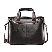 Male Real Leather Vintage Briefcase Messenger Bag Casual Cowskin Business Bags