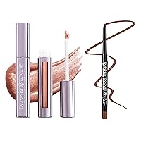 Runway Rogue LuxGloss Kit with Moisturizing Lip Gloss Tube, Strike a Pose and Lip Liner Pencil, Work it Babe