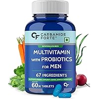 Multivitamin for Men, Immunity & Energy with 67 Ingredients |Multi Vitamins, Minerals, Probiotics, Superfoods, Fruits & Vegetable Blend– (60 Veg Tablets)