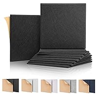 Soundproof Wall Panels, Kuchoow Acoustic Panels Self-Adhesive, 12 Pack Acoustic Wall Panels High Density, Sound Proof Panels for Walls Home Studio Office 12
