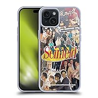 Head Case Designs Officially Licensed Seinfeld Collage Graphics Soft Gel Case Compatible with Apple iPhone 15 Plus and Compatible with MagSafe Accessories