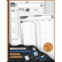 Medication & Blood Pressure Record Log Book: 2 in 1 Great organizer for logging and tracking in detail to keep you from overdosing large size 8.5x11in ... Undated care log journal BP & Meds manager Medication & Blood Pressure Record Log Book: 2 in 1 Great organizer for logging and tracking in detail to keep you from overdosing large size 8.5x11in ... Undated care log journal BP & Meds manager Paperback