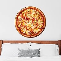Vinyl Stickers Cheese Pizza Room Stickers Wall Decor Funny Food New Year Gifts Inspirational Wall Decals Quotes for Girl Boy Bedroom Living Room Office Bathroom 22 Inch