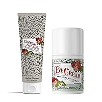 Eye Cream 1.7 Oz and Charcoal Face Scrub 3 Oz Bundle - Anti-Aging Facial Exfoliator and Anti Aging Eye Cream for Dark Circles and Puffiness, Under Eye Cream, for Women and Men