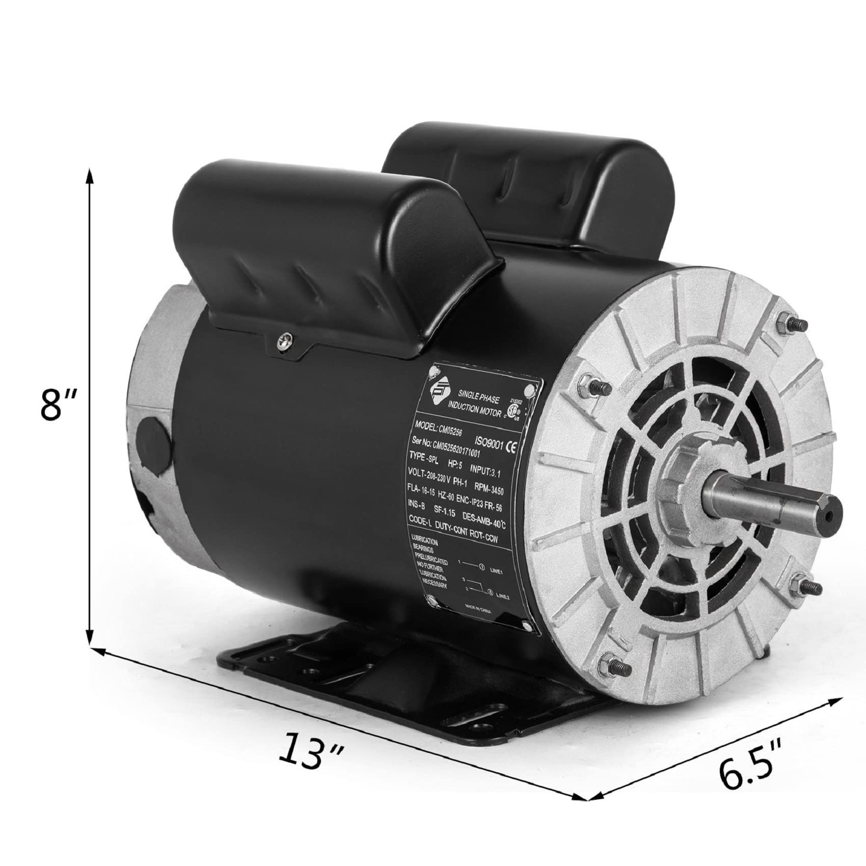 Buy Vevor 5 Hp Electric Motor 31 Kw Rated Speed 3450 Rpm Single Phase