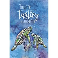 Tree-Free Greetings 12 pack All Occasion Notecards,Eco Friendly,Made in USA,100% Recycled Paper ECOnotes,4''x6'', Turtley Awesome (FS60010)