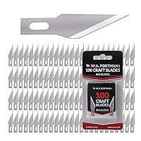 WA Portman 100 Hobby Knife Blades - 100 Count Knife Blade Refill Pack - Carbon Steel Exacto Knife Blades 100 Pack - #11 Craft Blades Compatible with Most Craft Knife or Finger Blade Handles