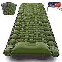 Sleeping Pad Camping Mat: Ultralight & Compact Self Inflating Air Mattress with Built-in Foot Pump, Connectable Lightweight with Pillow Inflatable Pad for Camping, Backpacking, Hiking