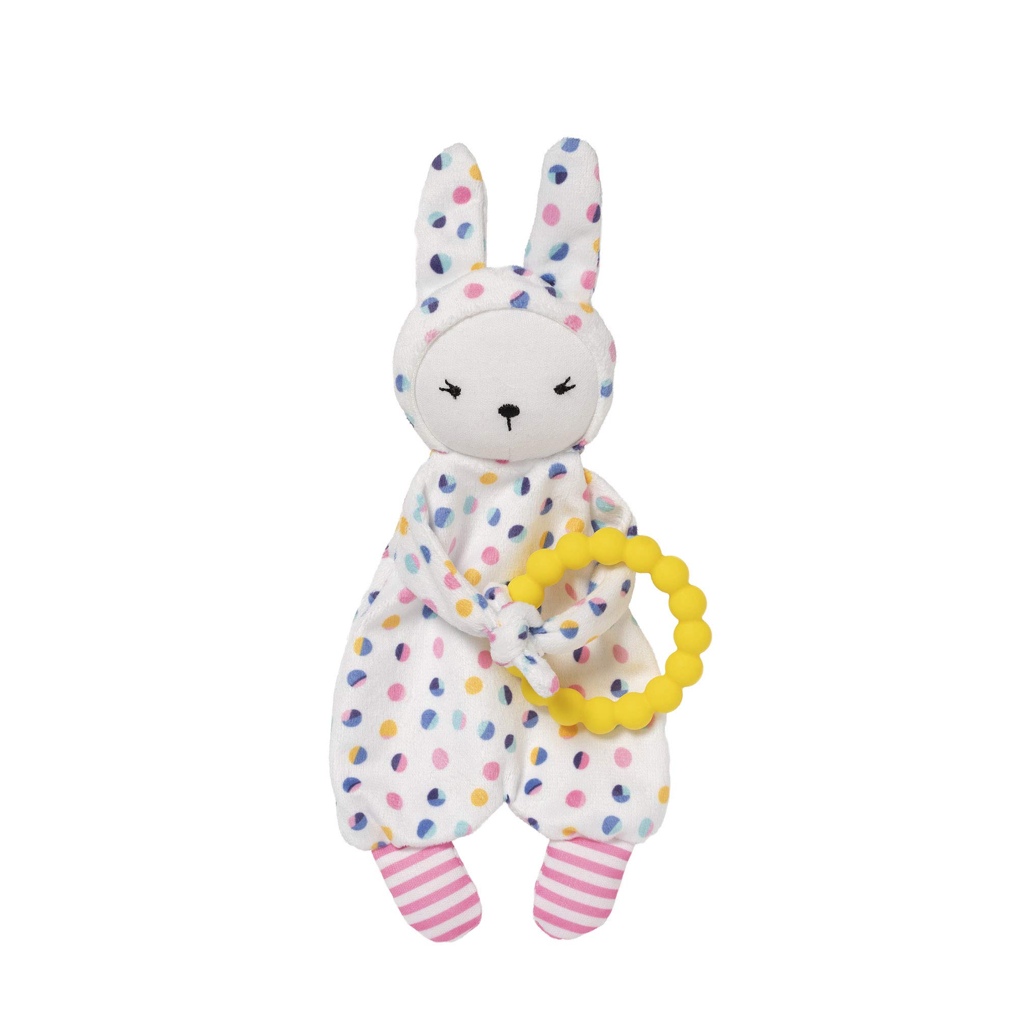 Manhattan Toy Cherry Blossom Days Baby Bunny Soothing Mini Blankie with Removable Silicone Teether Multi